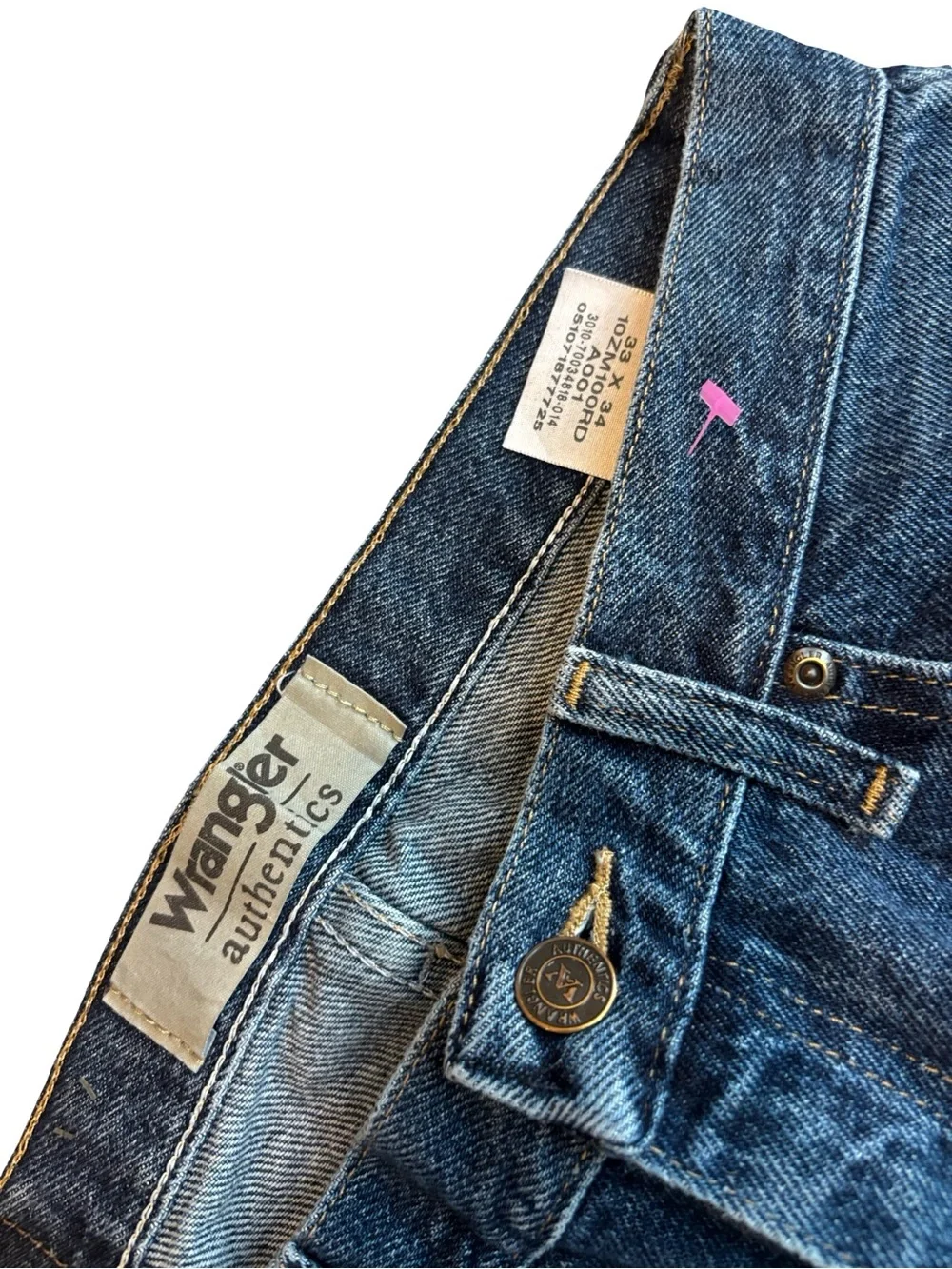 Wrangler Men's Straight-Leg Dark Blue Denim Jeans